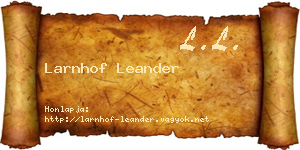 Larnhof Leander névjegykártya